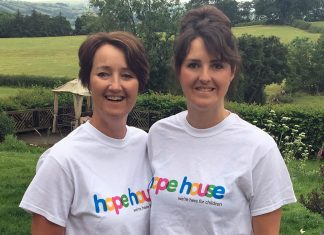 Llinos and Ceri who will be tackling the Rotary Across Wales Challenge for Hope House.